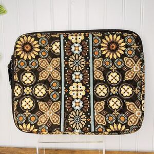 Vera Bradley CANYON Padded Tablet Laptop Sleeve Cotton Case Top Load 14”x11”